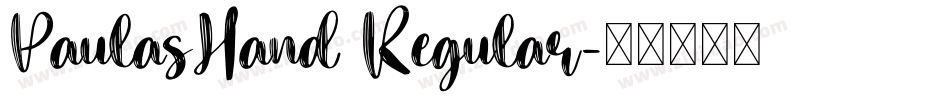 PaulasHand Regular字体转换